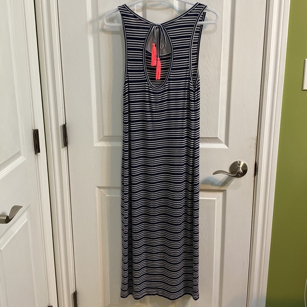 Lilly Pulitzer Navy and White Striped Maxi Dress